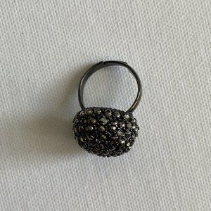 Black Bauble Ring